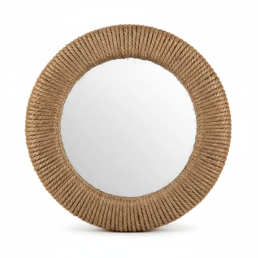 Farmhouse Rope Mirror jute rope detail close up